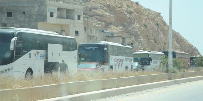دام برس : دام برس | مسلحو برزة وبعض أفراد عائلاتهم إلى إدلب