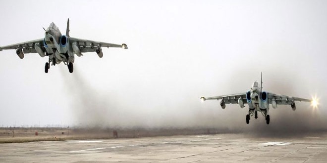 دام برس : دام برس | أكثر من 20 غارة جوية.. الطيران السوري الروسي يستهدف أوكار داعش في البادية  